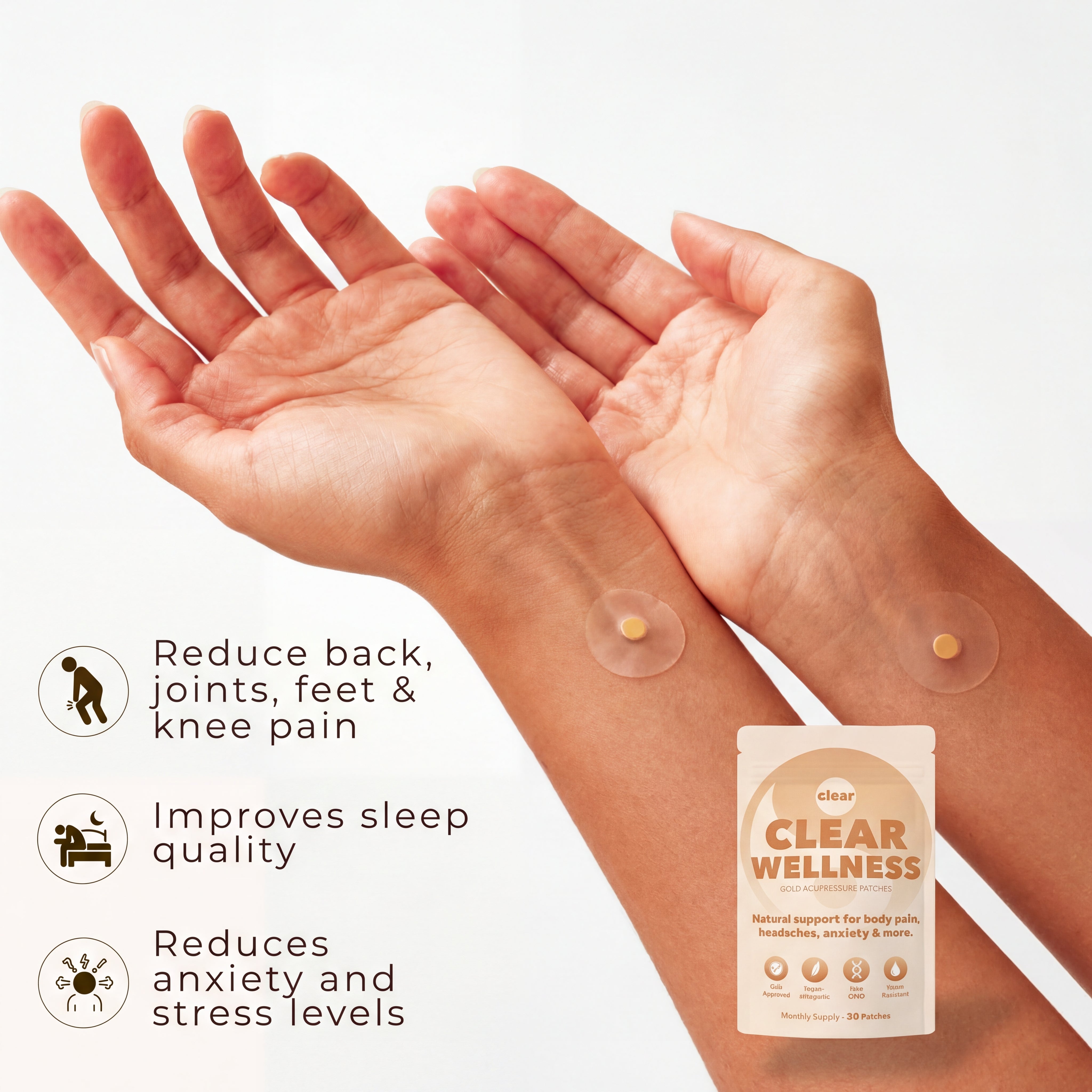 2 PACKS - Magnetic Acupressure Patches