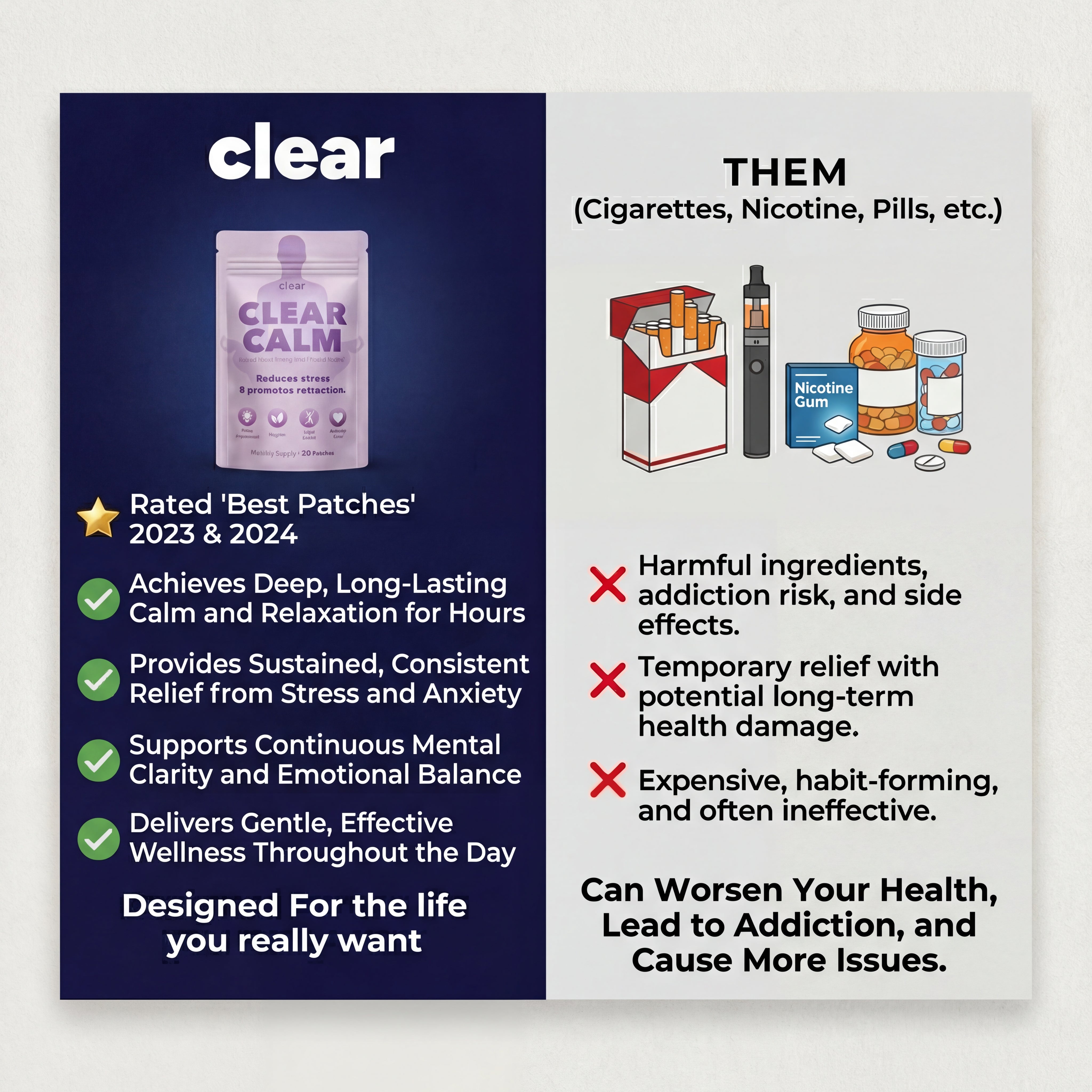 4 paquetes de Clear Calm