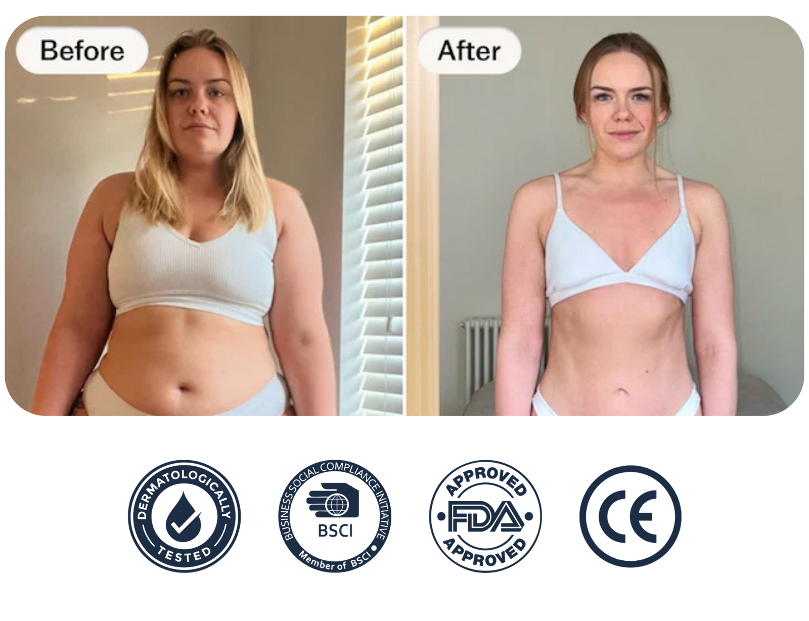 Before and after results