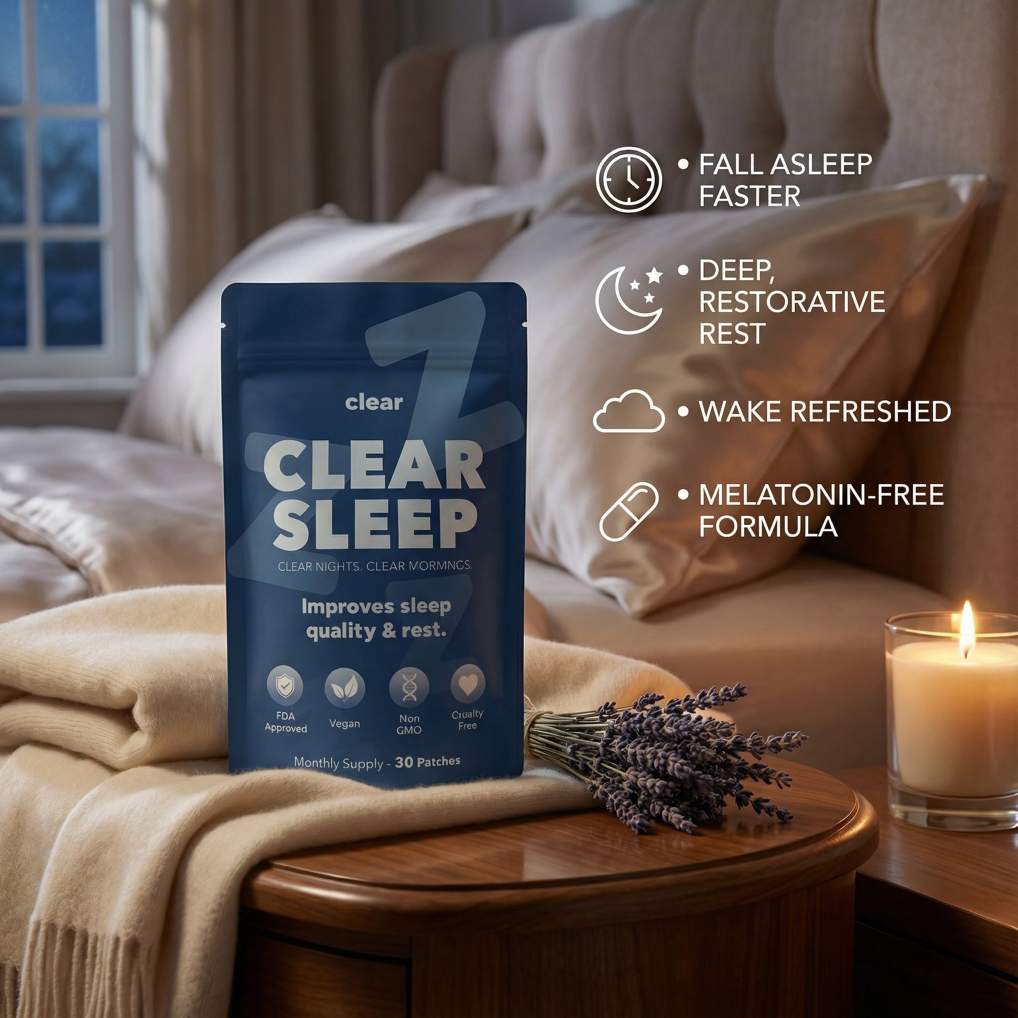 4 Packs Clear Sleep