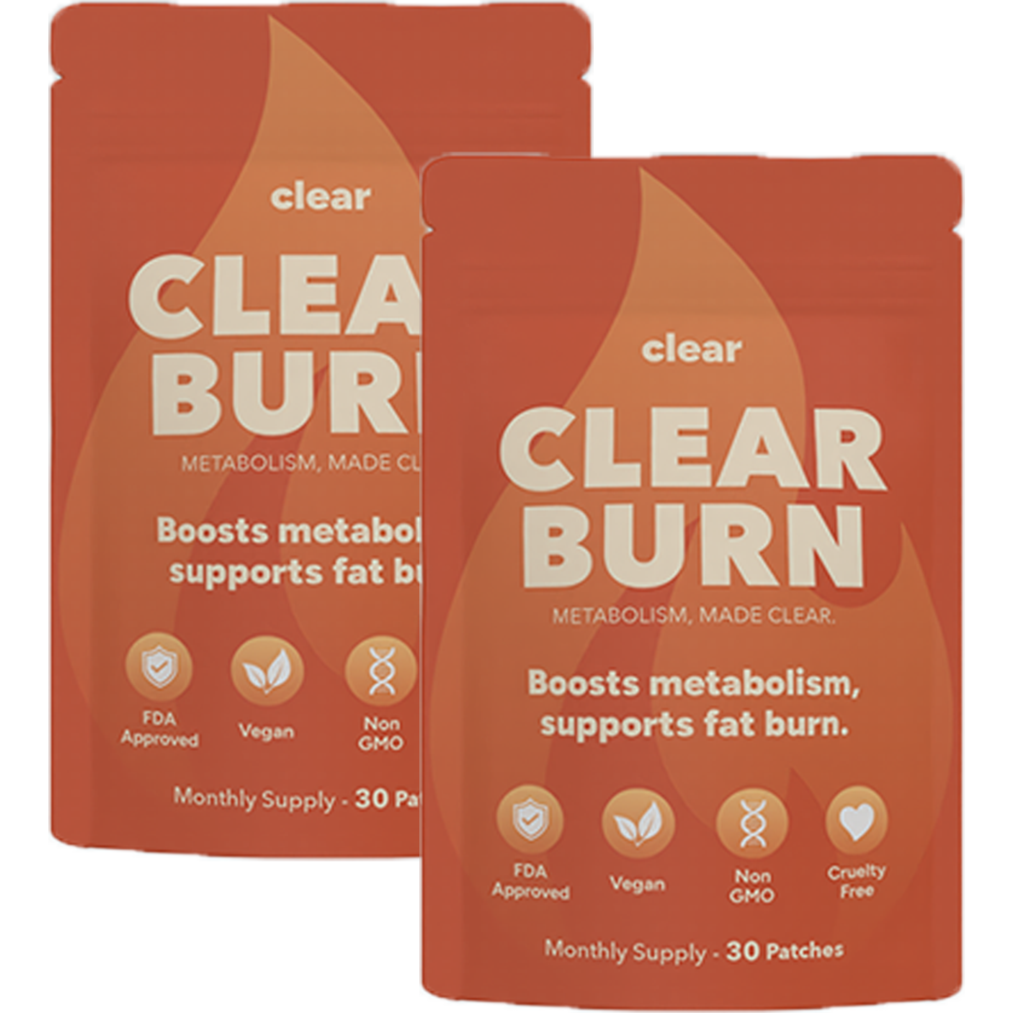 2 Packs Clear Burn