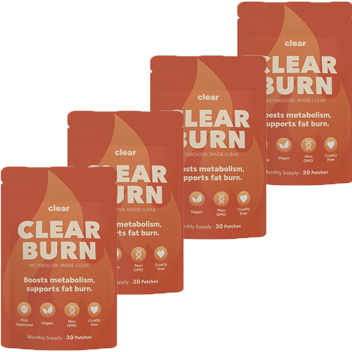 4 Packs Clear Burn